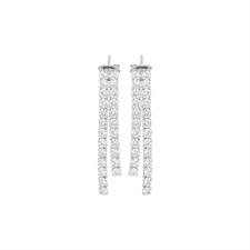 ORECCHINO TENNIS DOPPIO FILO ZIRCONATO IN ARGENTO 925°/°°