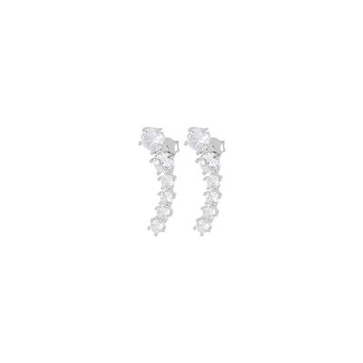 ORECCHINO TENNIS DEGRADE 6 ZIRCONI IN ARGENTO 925°/°°