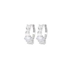 ORECCHNIO SCATTINO PIETRE FORME VARIE ZIRCONATE IN ARGENTO 925°/°°