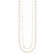 COLLANA PERLE FIUME E ZIRCONI IN ARGENTO 925°/°°