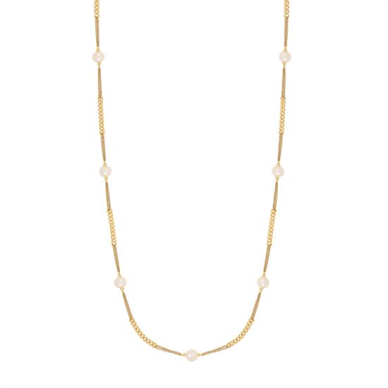 COLLANA GROUMETTA LUNGA PERLE DI FIUME IN ARGENTO 925°/°°