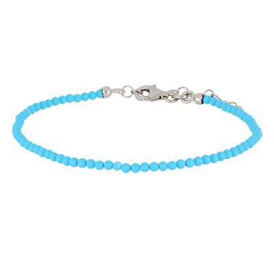 BRACCIALE PALLINI 2MM PASTA DI TURCHESE IN ARGENTO 925°/°°