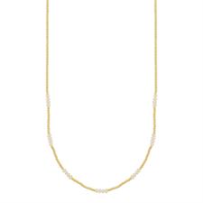 COLLANA PALLINI IN METALLO E PERLE DI FIUME ARGENTO 925°/°°