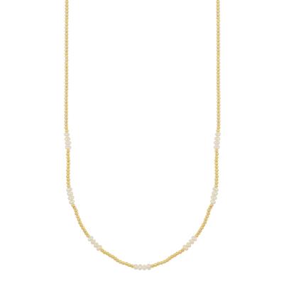 COLLANA PALLINI IN METALLO E PERLE DI FIUME ARGENTO 925°/°°