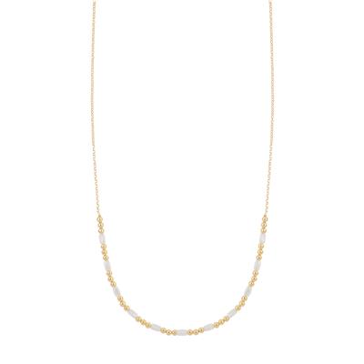 COLLANA PALLINI E PIETRE DURE IN ARGENTO 925°/°°