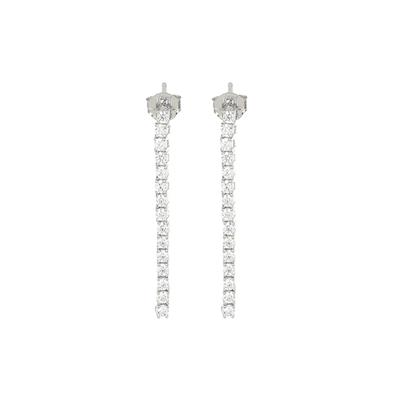 ORECCHINO TENNIS FILO 15 ZIRCONI IN ARGENTO 925°/°°