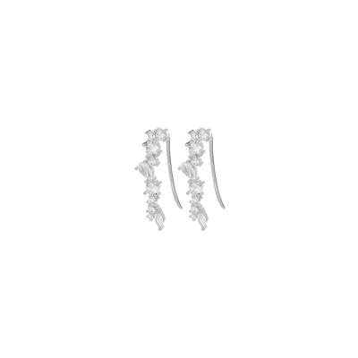 ORECCHINO EARCUFF ZIRCONI ASTRATTI IN ARGENTO 925°/°°