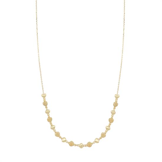 COLLANA MICRO CUORI DIAMANTATI IN ARGENTO 925°/°°