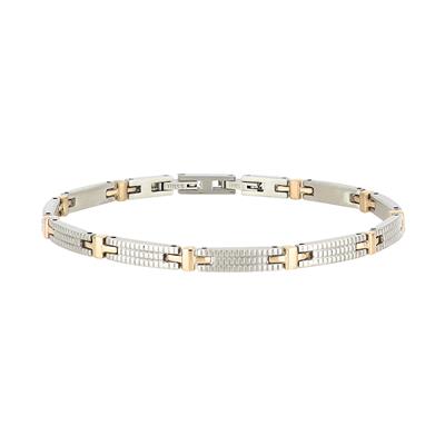 BRACCIALE CON PIASTRINE LAVORAZIONE FRECCE IN ACCIAIO