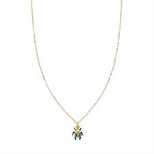 COLLANA SCARABEO SMALTATO IN ARGENTO 925°/°°