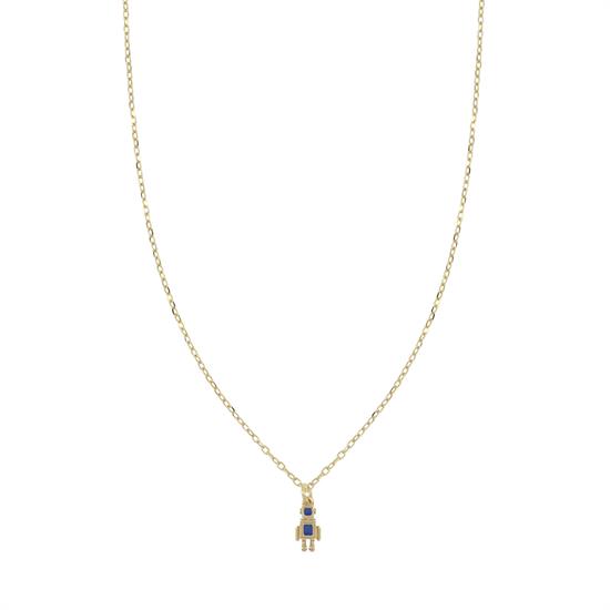 COLLANA ROBOT SMALTATO IN ARGENTO 925°/°°