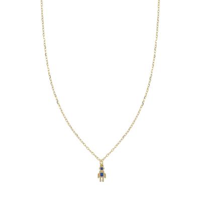 COLLANA ROBOT SMALTATO IN ARGENTO 925°/°°