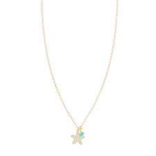 COLLANA STELLA MARINA E TURCHESE IN ARGENTO 925°/°°