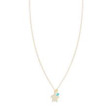 COLLANA TARTARUGA E TURCHESE IN ARGENTO 925°/°°