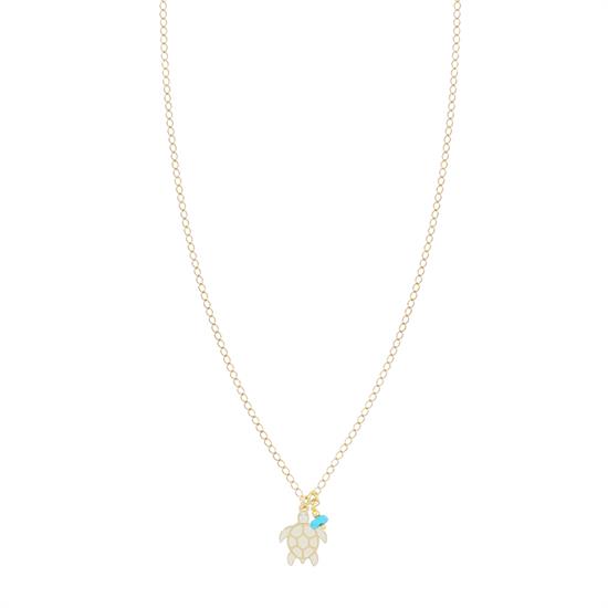 COLLANA TARTARUGA E TURCHESE IN ARGENTO 925°/°°