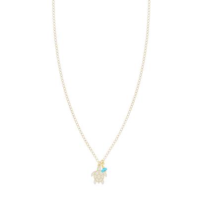 COLLANA TARTARUGA E TURCHESE IN ARGENTO 925°/°°