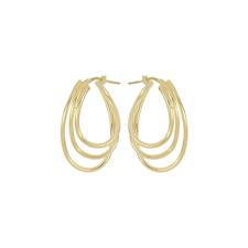 ORECCHINO OVALE MULTIFILO IN ARGENTO 925°/°°