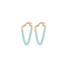 ORECCHINO CERCHIO A V SMALTATO IN ARGENTO 925°/°°