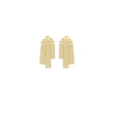 ORECCHINO TRE RETTANGOLI IRREGOLATI ELETTROFORMATURA ARGENTO 925°/°°