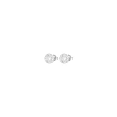 ORECCHINO ROTONDO CON BORDO ZIRCONATO ARGENTO 925°/°°