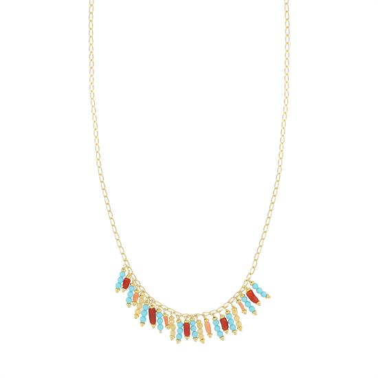 COLLANA SPINELLO, PALLINI P.TURCHESE,TUBETTI CORALLO ARGENTO 925°/°°