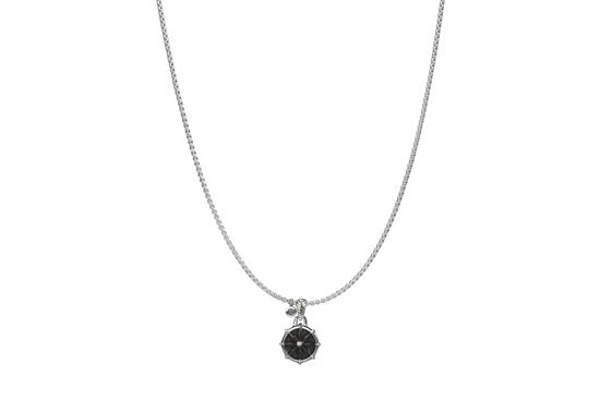 PENDENTE TIMONE CON ZIRCONE IN ACCIAIO