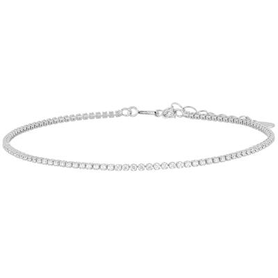 BRACCIALE TENNIS MORBIDO 1.2 REGOLABILE IN ARGENTO 925°/°°
