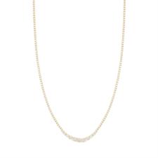 COLLANA TENNIS SCALARE DORATA ZIRCONI BIANCHI IN ARGENTO 925°/°°