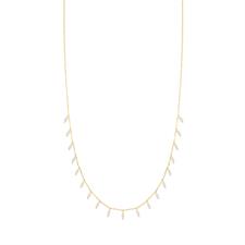 COLLANA FORZATINA E GOCCE ZIRCONATE PENDENTI IN ARGENTO 925°/°°