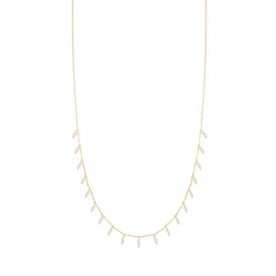 COLLANA FORZATINA E GOCCE ZIRCONATE PENDENTI IN ARGENTO 925°/°°