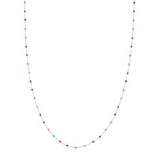 COLLANA PALLINI SMALTO CATTEDTRALE IN ARGENTO 925°/°°