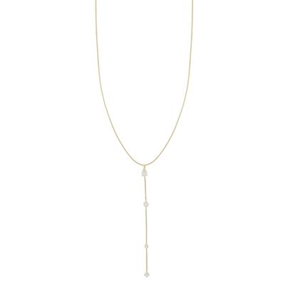 COLLANA CODA DI TOPO A Y CON ZIRCONI MIX IN ARGENTO 925°/°°