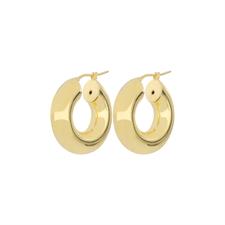 ORECCHINO CERCHIO CANNA PIENA 0.8MM DORATO IN ARGENTO 925°/°°