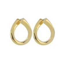 ORECCHINO ELETTROFORMATURA VORTICE OVALE DI FACCIA ARGENTO 925°/°°