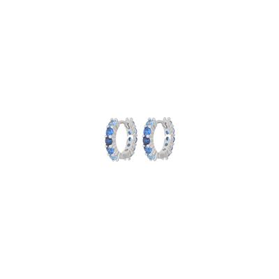 ORECCHINO CERCHIETTO ZIRCONI SFUMATI IN ARGENTO 925°/°°