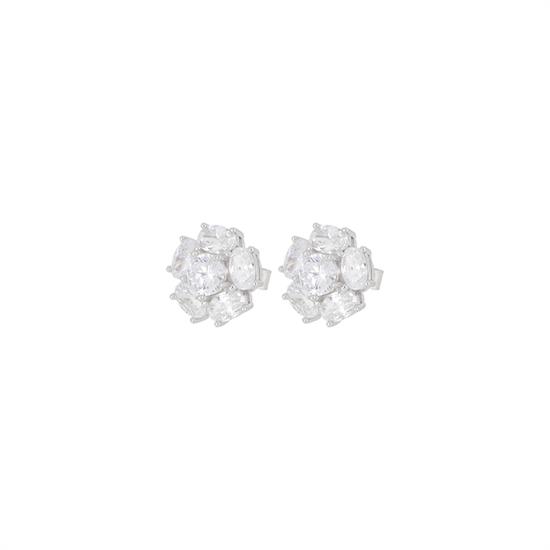 ORECCHINO FIORE BIG ZIRCONATO IN ARGENTO 925°/°°