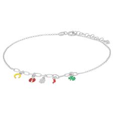 CAVIGLIERA CAPRI SCARAMATICO SMALTATO IN ARGENTO 925°/°°