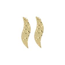 ORECCHINO ONDA AL LOBO MARTELLATA IN ARGENTO 925°/°°