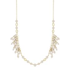 COLLANA PERLE DI FIUME E ZIRCONI IN ARGENTO 925°/°°