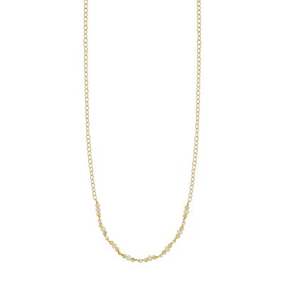 COLLANA MAGLIA SOLE DIAMANTATA E PERLE FI FIUME ARGENTO 925°/°°