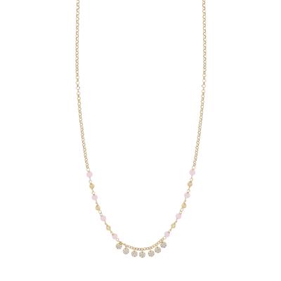 COLLANA SPINELLO E TONDINI ZIRCONATI PENDENTI IN ARGENTO 925°/°°