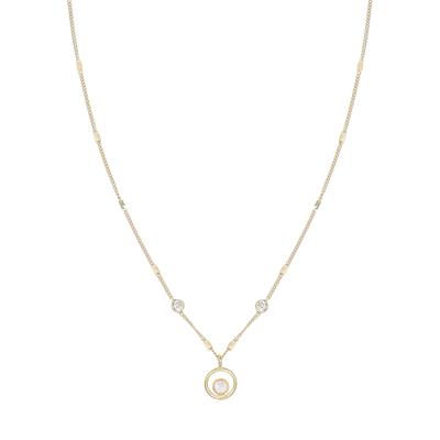 COLLANA GROUMETTA CERCHIO FILO E ZIRCONI BIANCHI ARGENTO 925°/°°