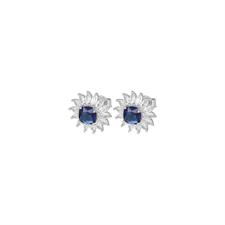 ORECCHINO FIORE MAGIC ZK NAVETTA E ZK TONDO COLOR ARGENTO 925°/°°