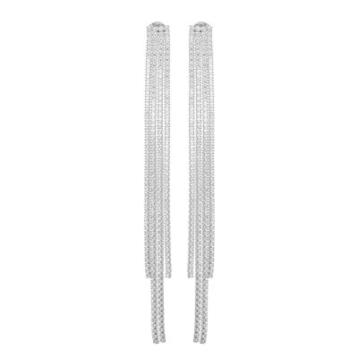 ORECCHINO TENNIS 4 FILI ZIRCONATI IN ARGENTO 925°/°°