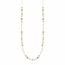 COLLANA LUNGA SPINELLO QUARZO E CORNEOLA IN ARGENTO 925°/°°