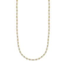 COLLANA 3MM PASTA E PALLINI IN METALLO CHIUSURA ARGENTO 925°/°°