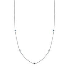 COLLANA 5 MINI OCCHIO TONDI SMALTO IN ARGENTO 925°/°°