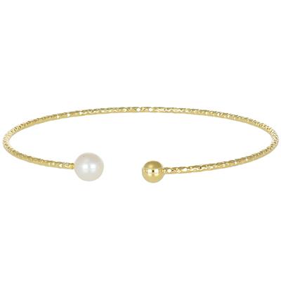 BRACCIALE MANETTA ARMONICA CON PERLA 925°/°°