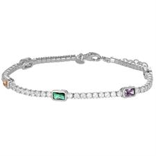 BRACCIALE TENNIS MORBIDO CON BAGUETTE ZIRCONATO IN ARGENTO 925°/°°