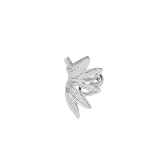 ANELLO FOGLIA GRANDE LAVORATA IN ARGENTO 925°/°°